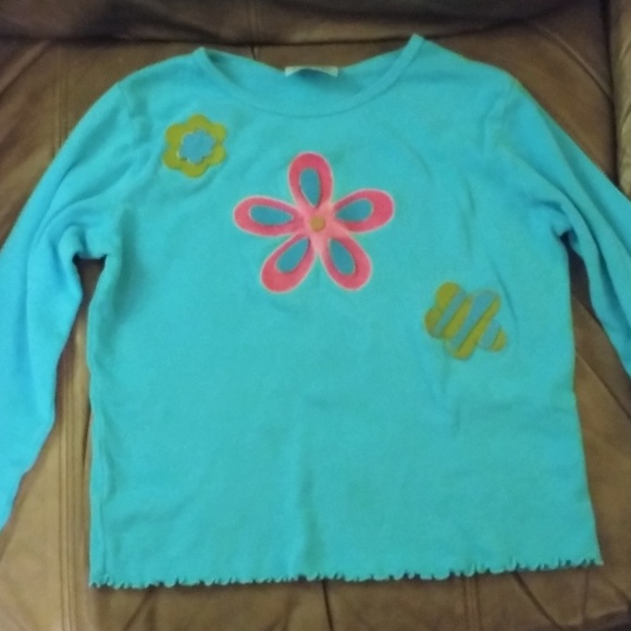 Flapdoodles Girls Flutter Sleeve Top